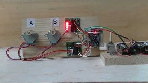 28BYJ-48 ドライバー付きステッピングモーター2台をArduino nano で制御する