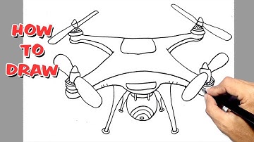 How to Draw a Drone step by step