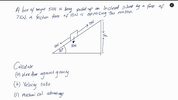 Werk, snelheidsverhouding en mechanisch voordeel || Hellend vlak. || Eenvoudige machines || Fysica
