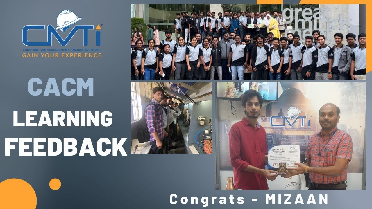 Mizaan | Construction Training | Internship Program | Quantity Surveyors | CMTI