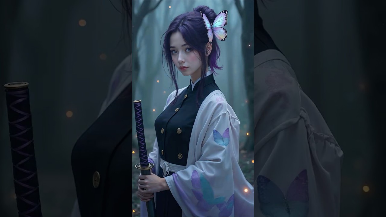 Shinobu Kochou: From 2D to Real Life 🦋 #demonslayer #aiimages #aivideo #2d3d