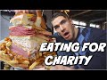 MONTREAL DELI SANDWICH CHALLENGE! New Record? EATING FOR CHARITY!  + Banff Alberta | Man Vs Food