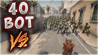 40 BOT İLE VS ATIYORUZ ! MERTCAN'DAN DAHA İYİ TAKTİK YAPIYORLAR (CS:GO)