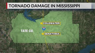 Tornado damage in Mississippi