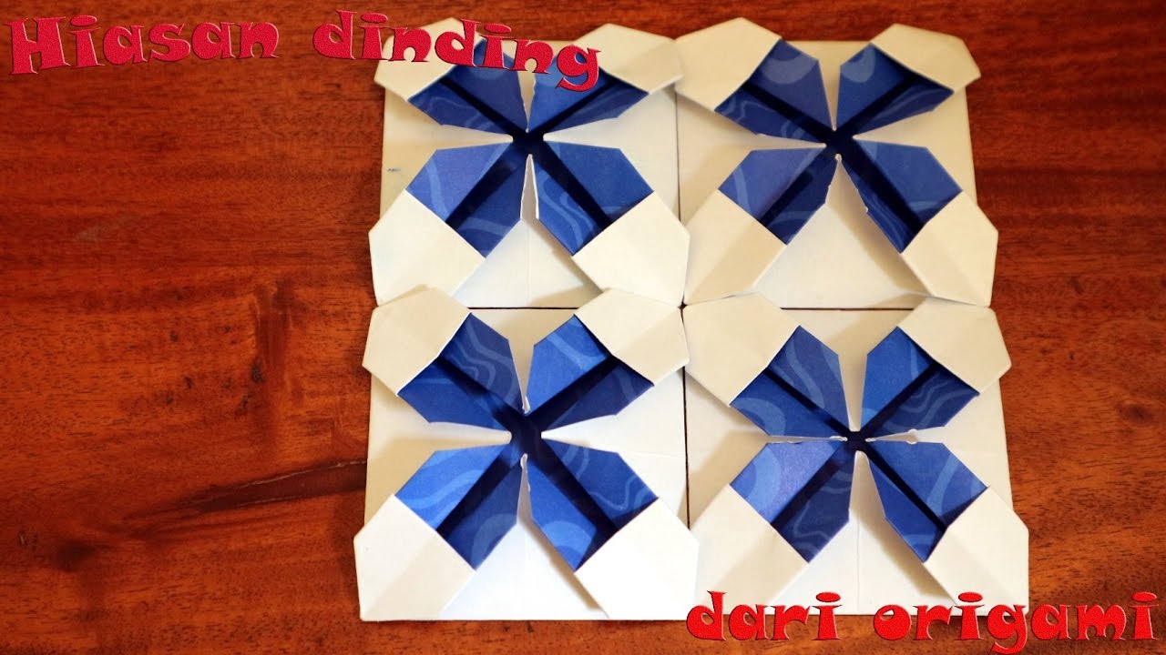 Tutorial cara membuat origami hiasan  dinding kamar YouTube