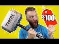 $100 Thor Hammer vs $10 Nerf Thor Hammer Gear Test by KIDCITY