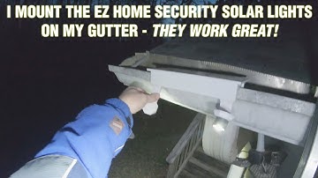 POV Install of the Easiest Home Security Lights Mounted Right to the Gutter
