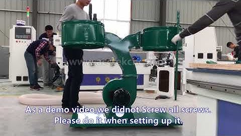 How to install dust collector? AccTek CNC Router dust collector install video,vacuum dust