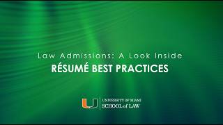 Information A Look Inside Law Admissions: Résumé Best Practices News