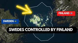 Why are these Swedish islands controlled by Finland?