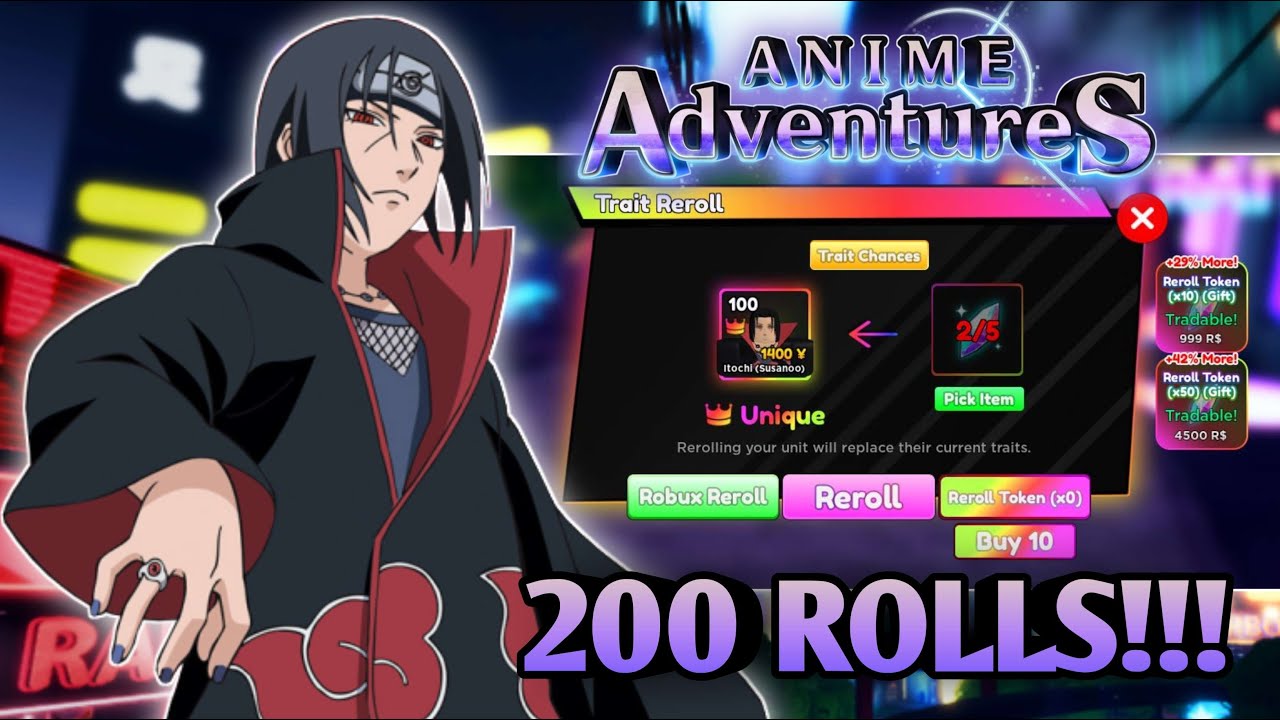 I GOT ITACHI IN NEW UPDATE (Anime Adventures) #animeadventures #roblox