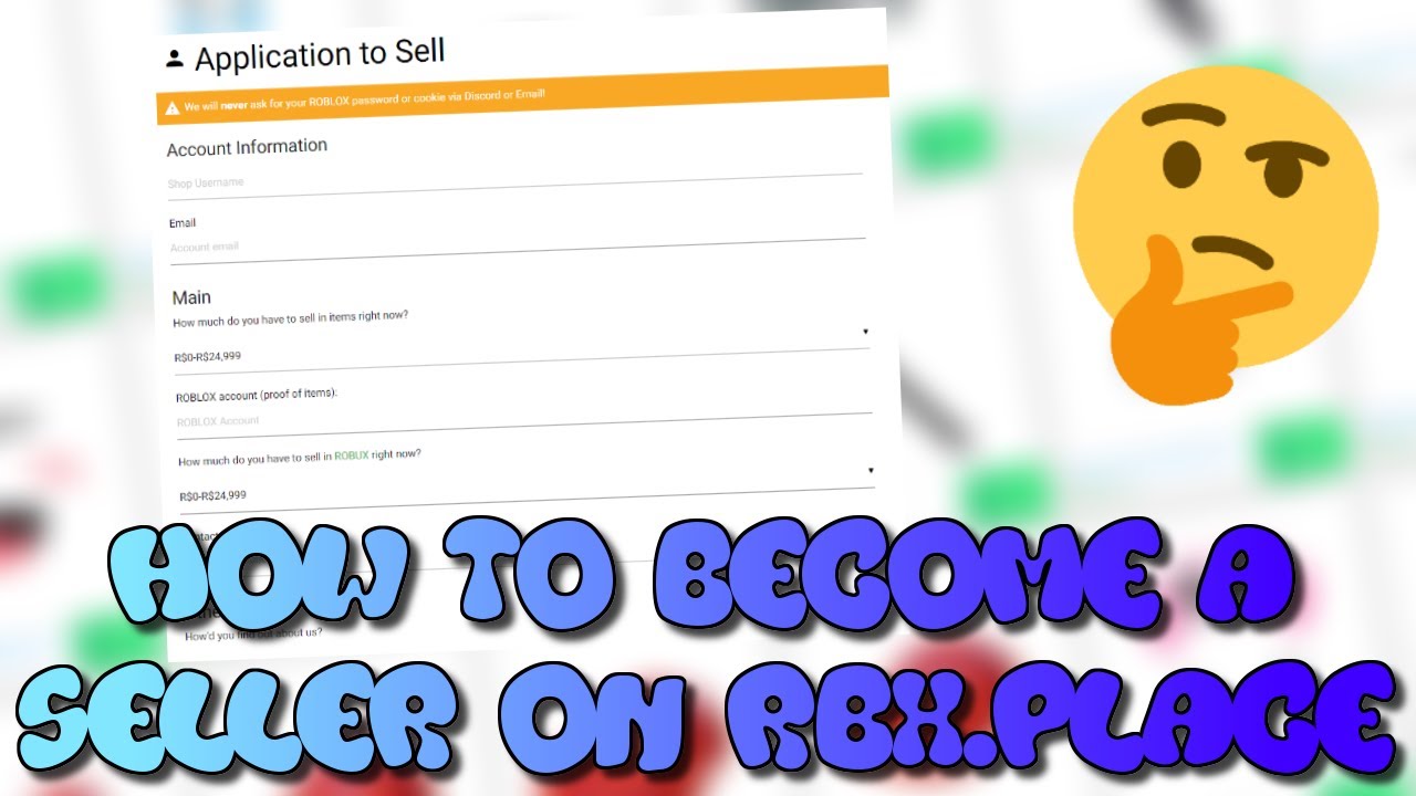 How To Become A Seller On Rbx Place Youtube - rbx.place roblox group