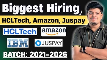 🔥HCLTech 2025 Hiring | IBM, Amazon, Juspay Hiring | Off Campus Drive 2025, 2026, 2024, 2023-2021