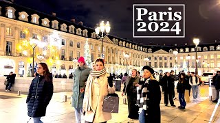 Paris 2024 - HDR walking in Paris - Night walk in Paris - 4K ultra Hd - 4K HDR
