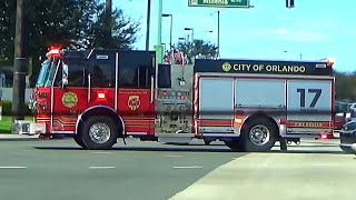 Orlando Fire Rescue Engine 17 responding Code 3 | PolkFireBuff