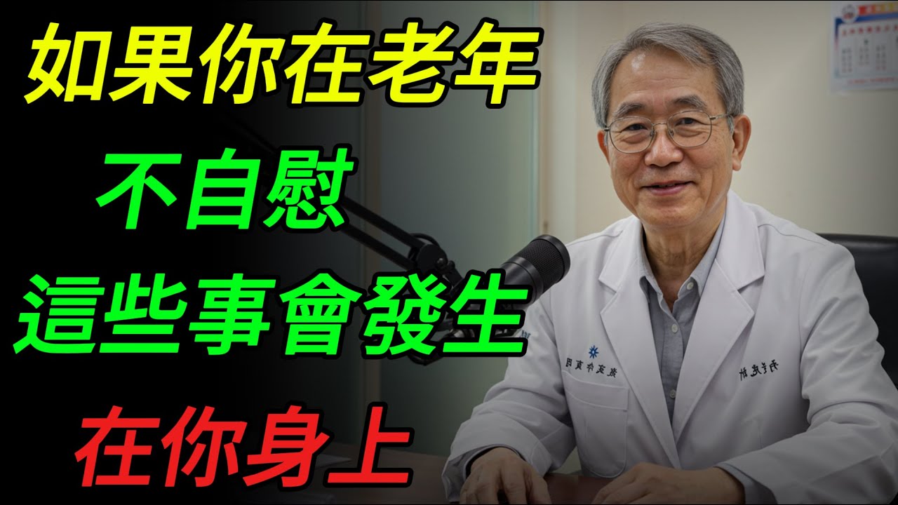 泌尿科醫師：年老時如果不自慰，你可能會面臨這些情況｜銀髮族健康建議