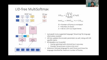 Multiple Softmax Architecture for Streaming Multilingual End-to-End ASR Systems - (3 minutes int...