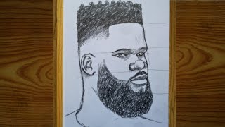 How to Draw Black People , How to Draw African boy face ,  How To Draw Black Man , Black Male sketch
