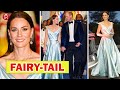 Princess Catherine Embodied Cinderella In Fairy-Tail Ice-Blue Gown At Royal Special Reception