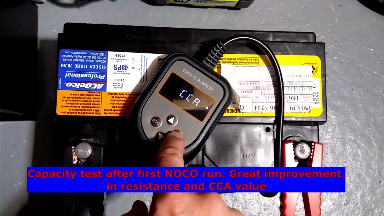 Lead acid car battery revival using NOCO charger YouTube