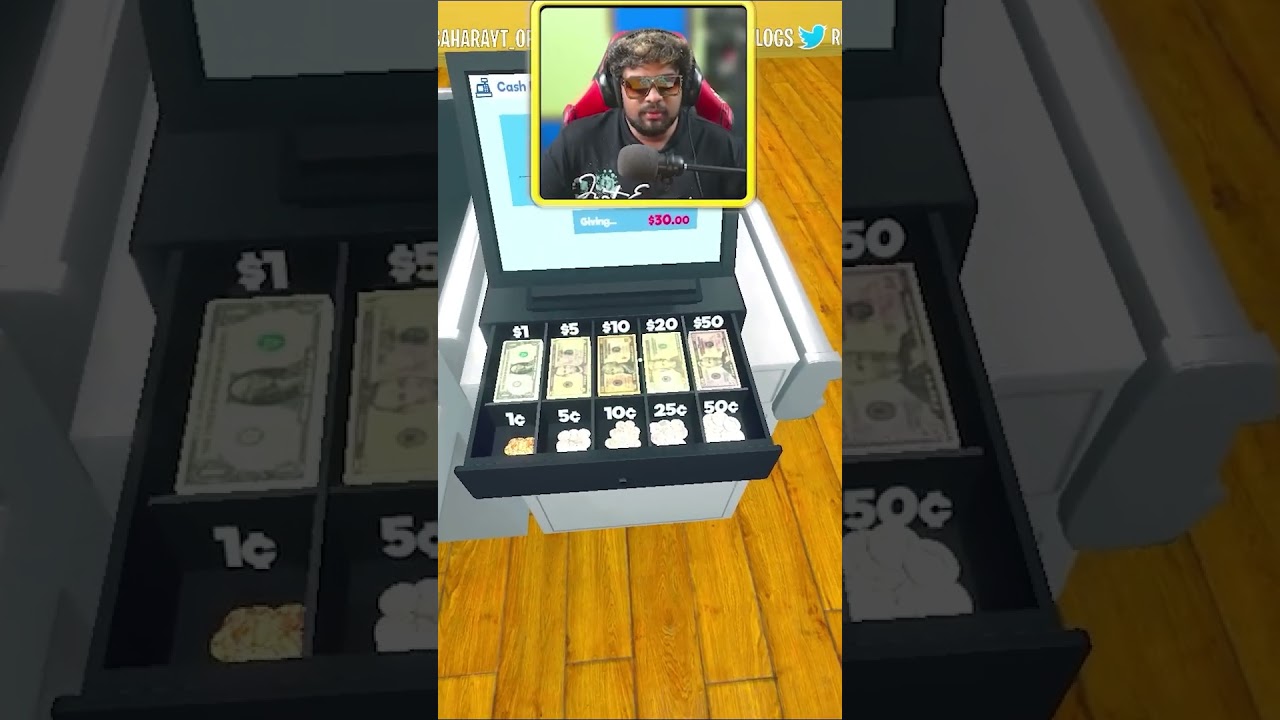 When Customers Ask Me To Give Change #pcgaming #simulator #shorts #simulatorgames #saharayt