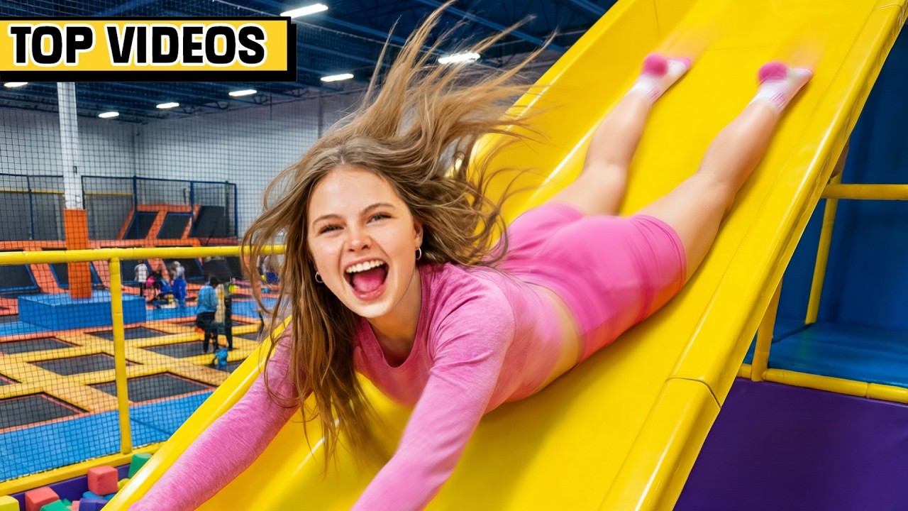 We Tried 24 HOUR TRAMPOLINE PARK Challenges! | Jordan Matter