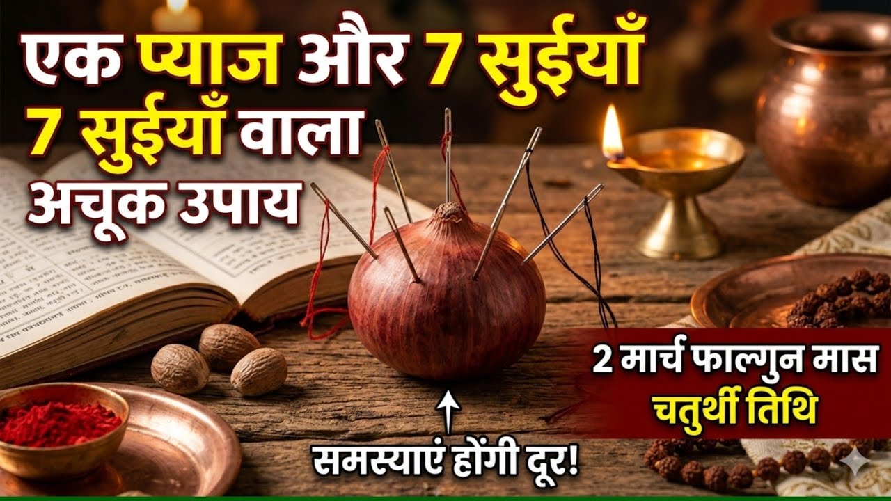 2 मार्च सोमवार चतुर्दशी तिथि के दिन || एक प्याज और 7 सुईयों वाला उपाय जरूर करें||