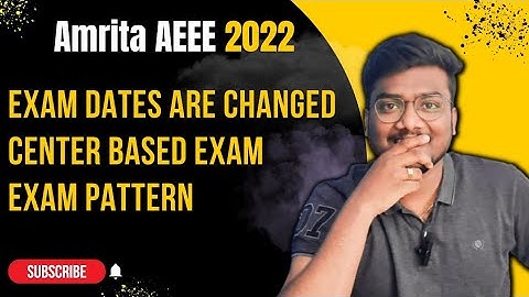 New Dates for AEEE 2022 | Amrita University | Center Based