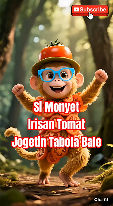 🐒 Jozz! The Cute Tomato Sliced ​​Monkey Cheerful Tabola Bale Dance! 💃🔥 #monkey #dance #funny #shorts