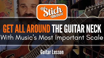 How To Connect ALL Root Notes With ONE SCALE SHAPE. Major Scale Guitar Lesson