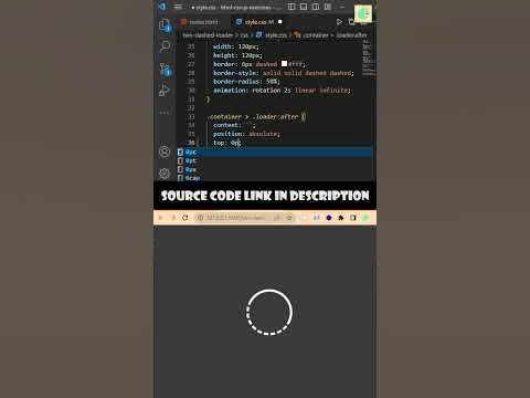 How to make two dashed loader with CSS | HTML CSS Tutorial | CodeIsMine ...