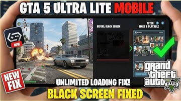 GameHub Emulator GTA 5 Mobile Unlimited Loading Fix! | GTA 5 Lite (13GB) Black Screen & Freeze Fix