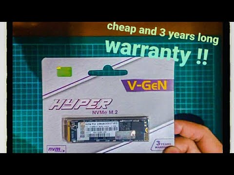 unboxing nvme m.2 ssd lokal, murah, garansi panjang !  V-gen hyper nvme 256gb