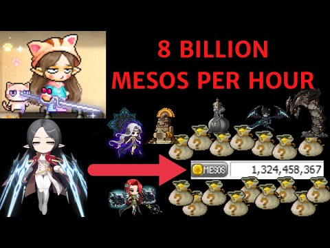 1.3 Billion Mesos in 10 minutes - 22k Stat Adele | NOT CLICKBAIT!!! | Maplestory Reboot Bossing