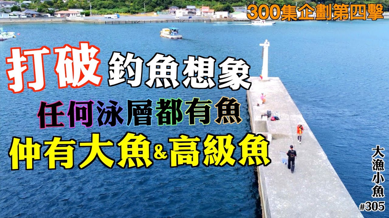 打破釣魚想象┃任何泳層都有魚 仲有大魚及高級魚┃300集企劃第四擊┃大漁小魚#305 中文字幕