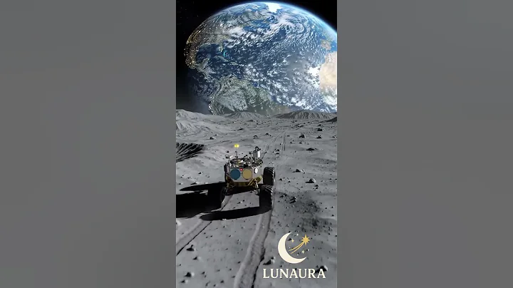 Moon Rover Captures Earth Rising Over Lunar Horizon 🌍🌕 - Real Space Footage' #moonrover #space #exo