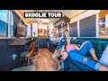 TINY HOME TOUR | Young Couple Traveling America in a GORGEOUS School Bus