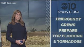 California Weather Update Tornado risk flooding and dangerous Sierra snowstorm