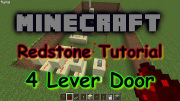 4 Lever Door Redstone Tutorial (how to build make)