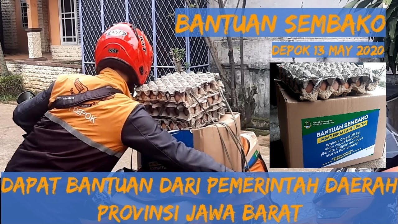 Bantuan sembako dari pemerintah daerah provinsi jawa barat ...