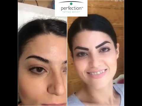 Eyebrow tattoo micropixel