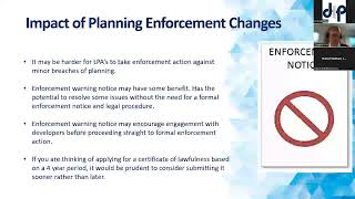 Updates to the Planning System Client Webinar 20 March 2024