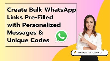 Create Bulk WhatsApp Click to Chat Links with Personalized Messages & Unique Codes