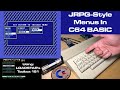 JRPG-Style Menu in C64 BASIC with LOADSTAR's Toolbox 181