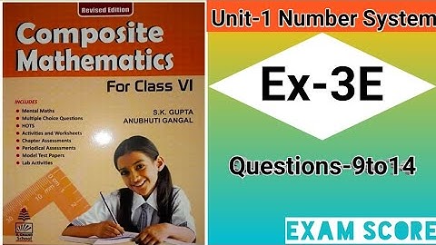 composite mathematics class 6 || playing with Numbers || Ex.3E || by EXAM SCORE