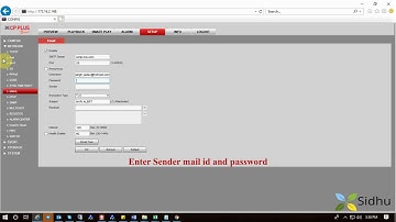 Email configuration in CP Plus DVR/NVR