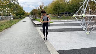 180 jump (in-place, flat ground)