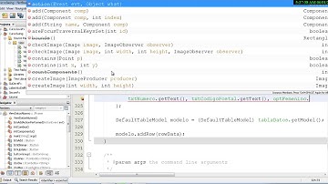Video 04 GUI usando JTable, JTabbedPane, JCombo y JRadioButton parte III