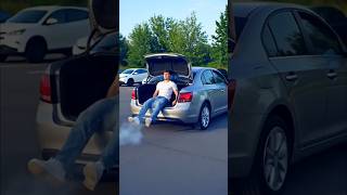 Moving car with farts #fart #gaspower #trunkchallenge