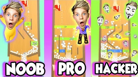 Can We Go Noob VS Pro VS Hacker in Bounce and Collect!! Prezley